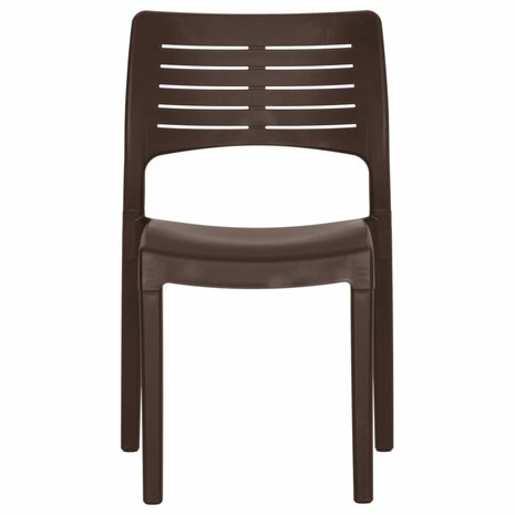 Tuinstoelen 2 st polypropeen mokkakleurig 4