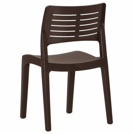Tuinstoelen 2 st polypropeen mokkakleurig 7