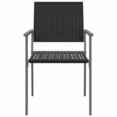 Tuinstoelen 2 st 54x62,5x89 cm poly rattan zwart 4