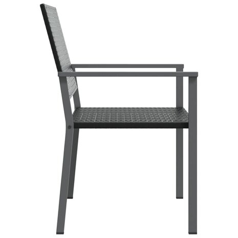 Tuinstoelen 2 st 54x62,5x89 cm poly rattan zwart 5