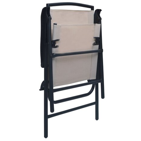 Tuinstoelen inklapbaar 2 st textileen taupe 6
