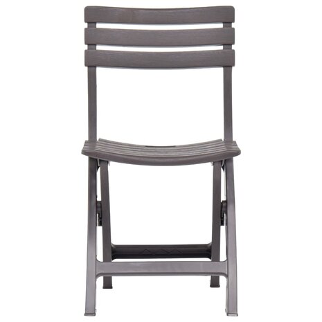 Tuinstoelen inklapbaar 2 st kunststof mokka 3