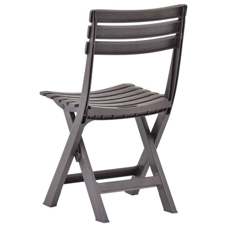 Tuinstoelen inklapbaar 2 st kunststof mokka 5