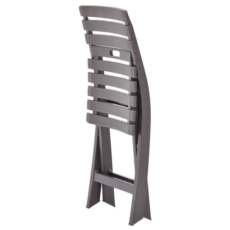 Tuinstoelen inklapbaar 2 st kunststof mokka 6