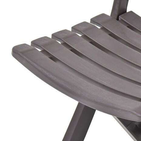 Tuinstoelen inklapbaar 2 st kunststof mokka 7