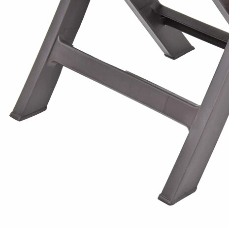 Tuinstoelen inklapbaar 2 st kunststof mokka 8