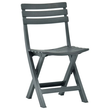 Tuinstoelen inklapbaar 2 st kunststof groen 2