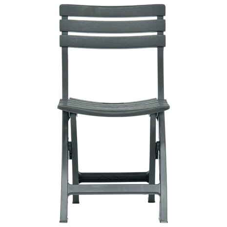 Tuinstoelen inklapbaar 2 st kunststof groen 3