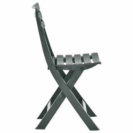 Tuinstoelen inklapbaar 2 st kunststof groen 4