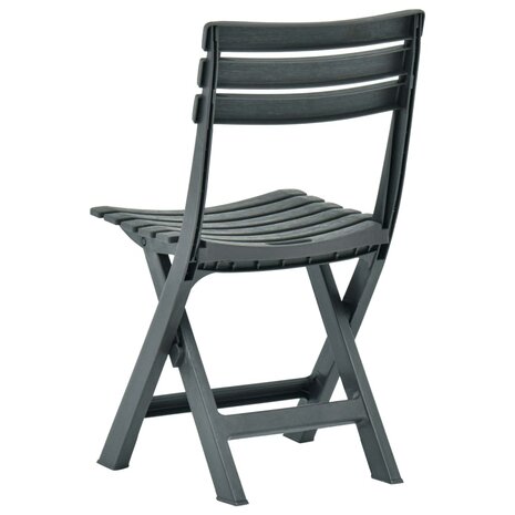 Tuinstoelen inklapbaar 2 st kunststof groen 5