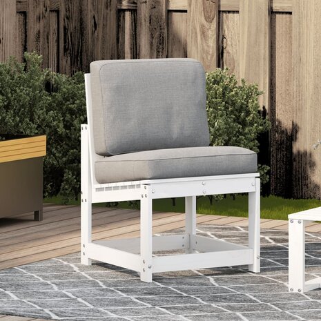 Tuinstoel 50,5x55x77 cm massief grenenhout wit 3