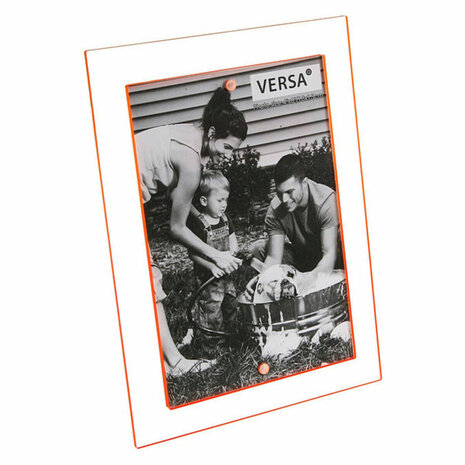Fotolijstje Metaal Polypropyleen Oranje - Maat: 15 x 20 cm 1