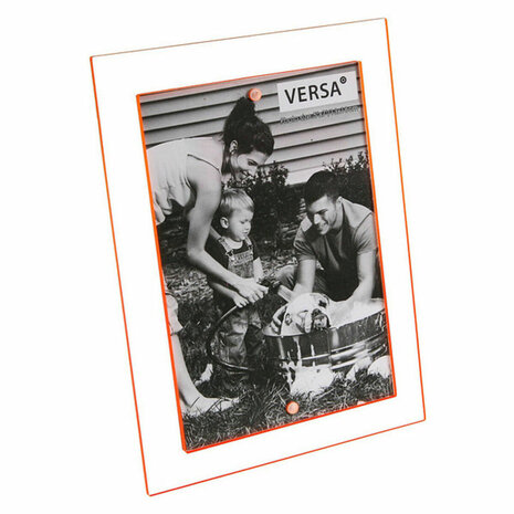 Fotolijstje Metaal Polypropyleen Oranje - Maat: 15 x 20 cm 2