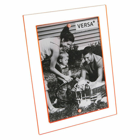 Fotolijstje Metaal Polypropyleen Oranje - Maat: 15 x 20 cm 3