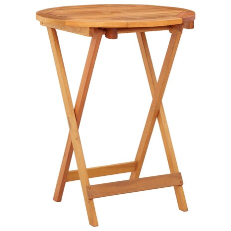 Tuintafel inklapbaar Ø60x75 cm massief eucalyptushout 1
