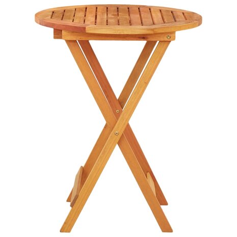 Tuintafel inklapbaar Ø60x75 cm massief eucalyptushout 3