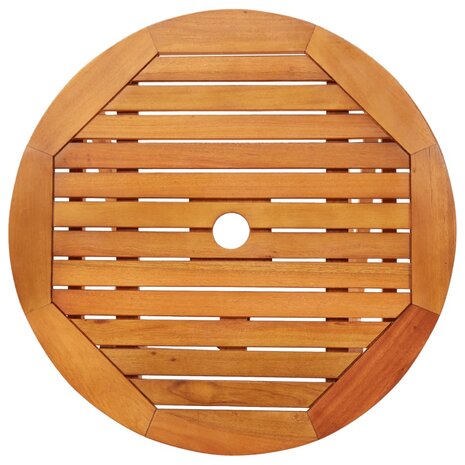 Tuintafel inklapbaar Ø60x75 cm massief eucalyptushout 4