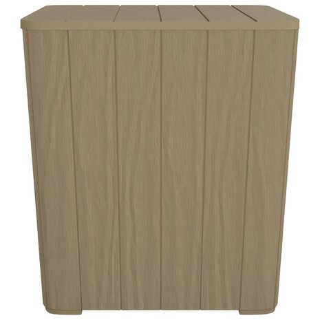 Tuintafel met afneembaar deksel polypropeen lichtbruin 2