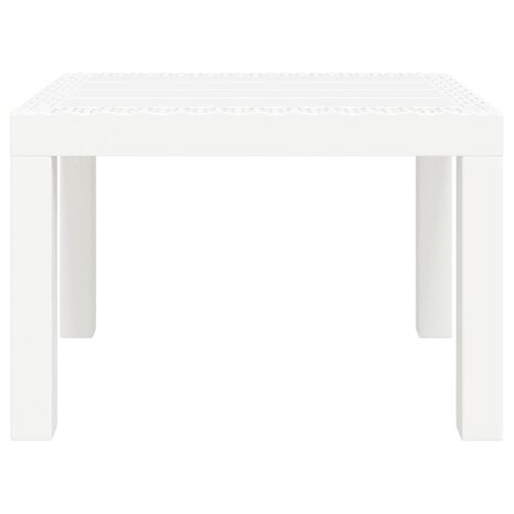 Tuintafel 59x47x40 cm PP wit 3