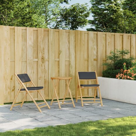 Tuintafel inklapbaar Ø 55x75 cm bamboe 3