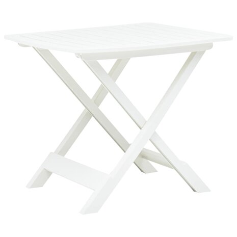 Tuintafel inklapbaar 79x72x70 cm kunststof wit  1