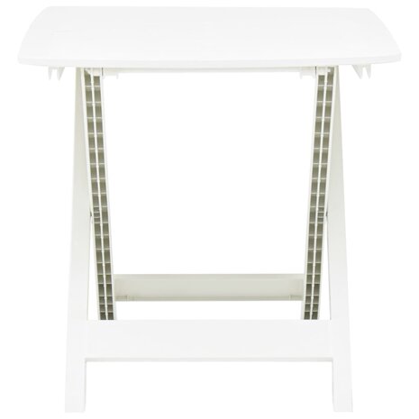 Tuintafel inklapbaar 79x72x70 cm kunststof wit  2