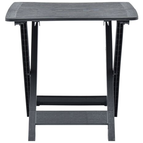 Tuintafel inklapbaar 79x72x70 cm kunststof antraciet 3