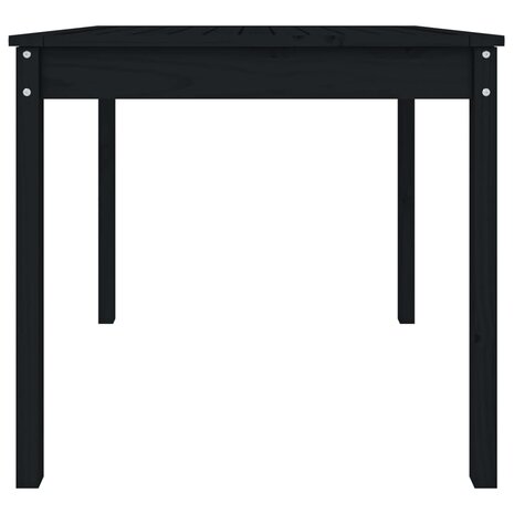 Tuintafel 82,5x82,5x76 cm massief grenenhout zwart 6