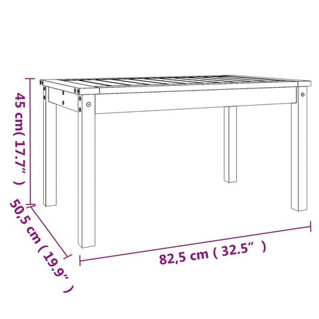 Tuintafel 82,5x50,5x45 cm massief douglashout 8