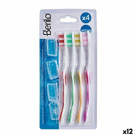 Tandenborstel Geel Blauw Rood Groen (12 Stuks) 1