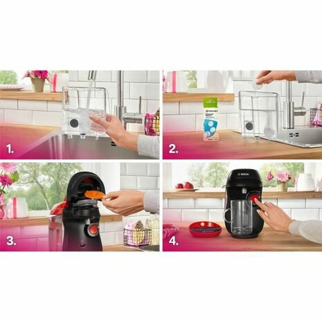 Capsule Koffiemachine BOSCH TAS103E Zwart rouge 1400 W 700 ml 5