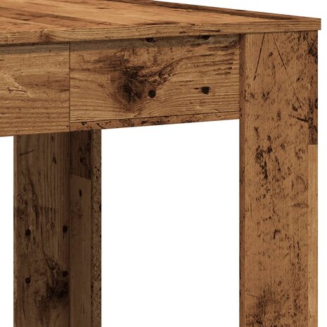 Eettafel 140x74,5x76 cm bewerkt hout oud houtkleurig 8