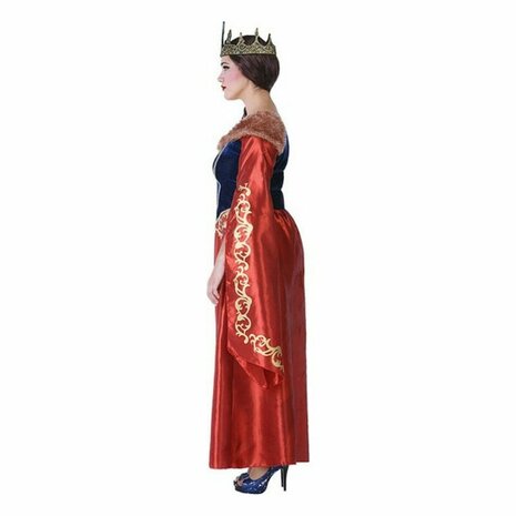 Kostuums voor Volwassenen 113916 Rood Marineblauw Middeleeuwse Koningin - Maat: M/L - Maat: M/L 6