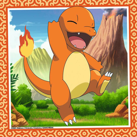 Set van 3 Puzzels Pokémon Ravensburger 05586 Bulbasaur, Charmander & Squirtle 147 Onderdelen 3