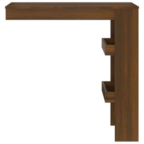 Bartafel wandgemonteerd 102x45x103,5 cm bewerkt hout bruineiken 3