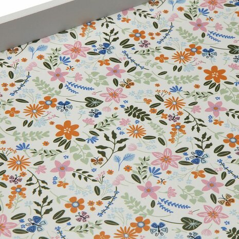 Dienblad Versa Hout MDF 24 x 4,5 x 34 cm Blommor 2