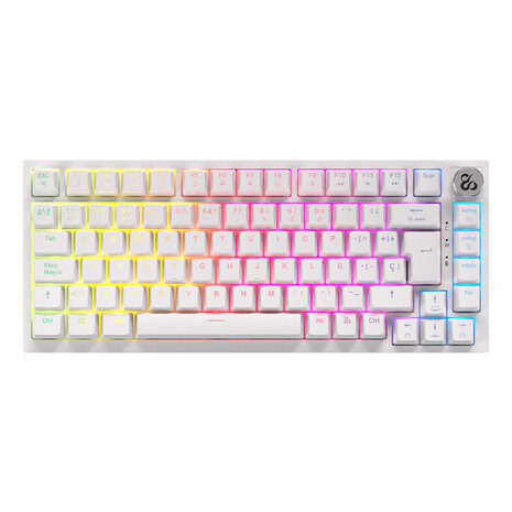 Draadloos toetsenbord Newskill NS-KB-PYROSPRO-IV Wit QWERTY 1