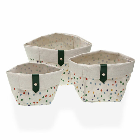 Mandenset Versa Dotty Textiel 14 x 14 x 14 cm 1