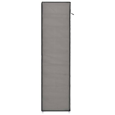Schoenenkast met hoes 115x28x110 cm stof grijs 6