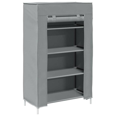 Schoenenkast 60,5x30x97 cm vliesvlies grijs 2