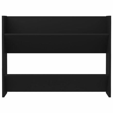Wandschoenenkast 80x18x60 cm bewerkt hout zwart 4
