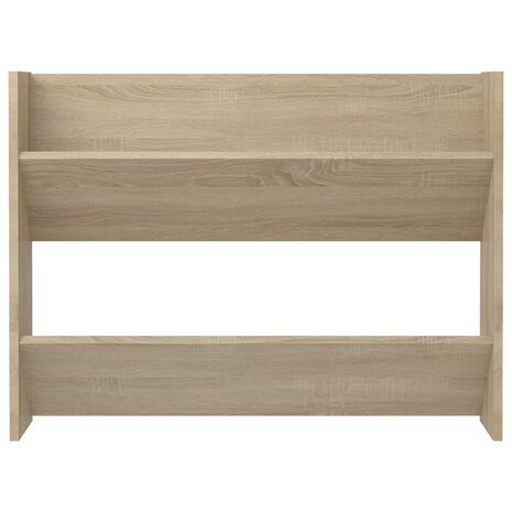 Wandschoenenkast 80x18x60 cm bewerkt hout sonoma eikenkleurig 4