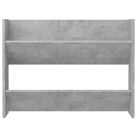 Wandschoenenkast 80x18x60 cm bewerkt hout betongrijs 4