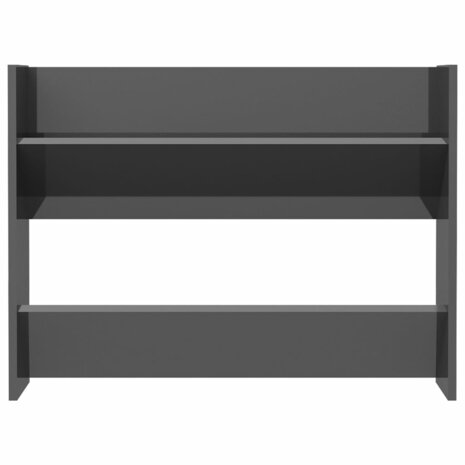 Wandschoenenkasten 2 st 80x18x60 cm hout hoogglans grijs 6