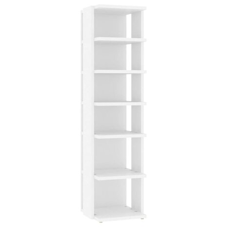 Schoenenkast 27,5x27x102 cm bewerkt hout wit 2