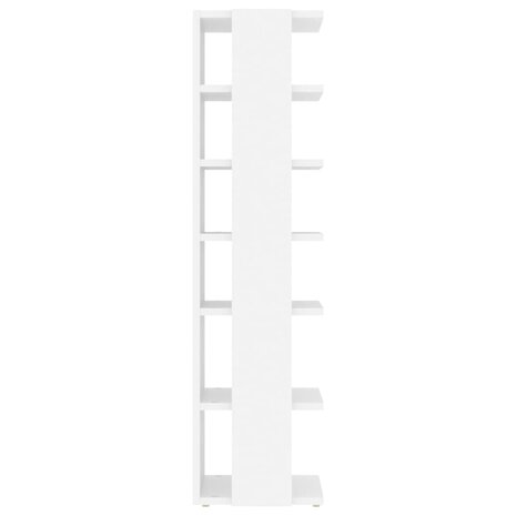 Schoenenkast 27,5x27x102 cm bewerkt hout wit 5