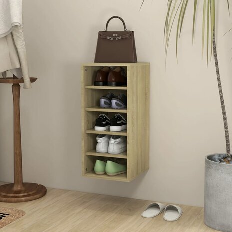 Schoenenkast 31,5x35x70 cm bewerkt hout sonoma eikenkleurig 1