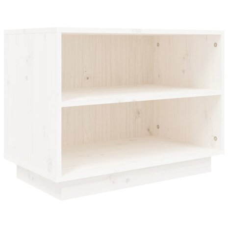 Schoenenkast 60x34x45 cm massief grenenhout wit 2