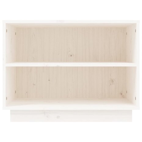 Schoenenkast 60x34x45 cm massief grenenhout wit 5