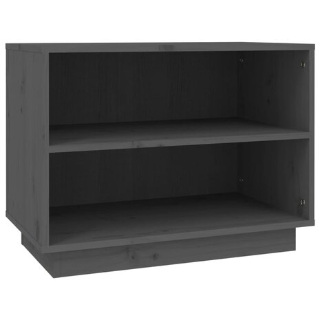 Schoenenkast 60x34x45 cm massief grenenhout grijs 2